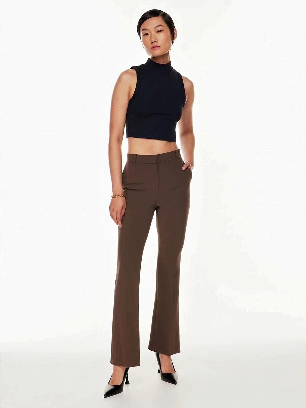 Aritzia Babaton Publish Pant in Brown